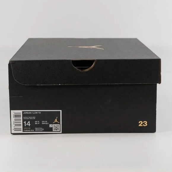 Jordan 1 Low TD 'Black/LT Smoke Grey' FJ6245-002 Football Cleat Multi Size